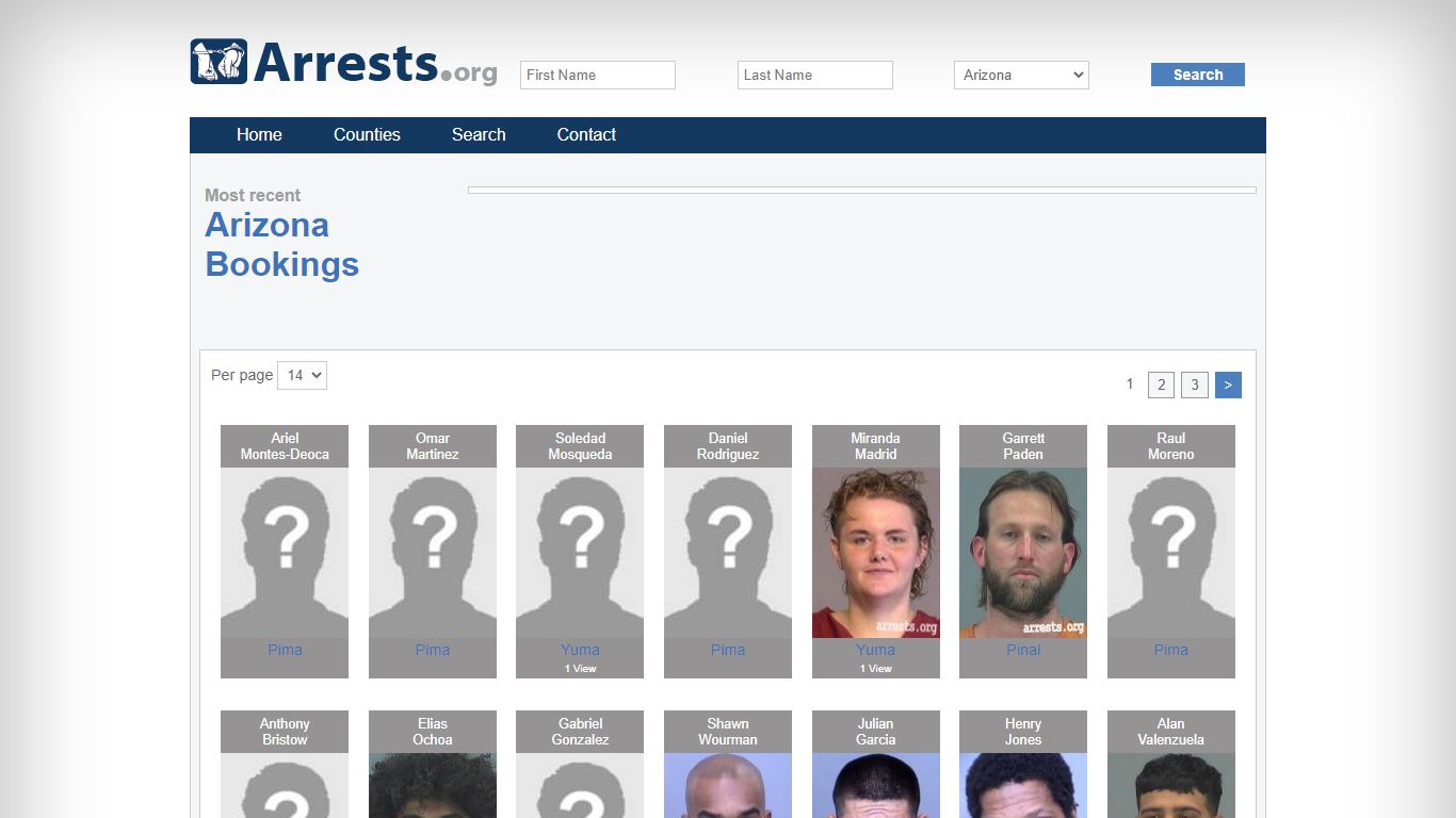 Arizona Arrests and Inmate Search